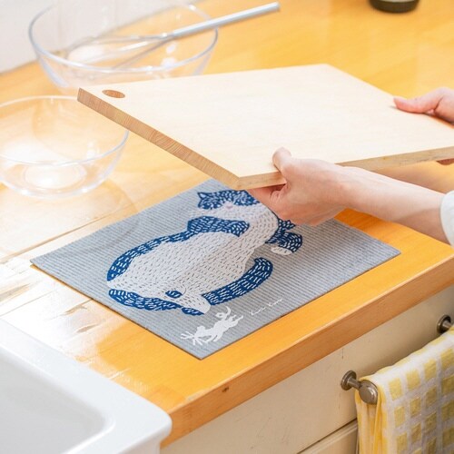 水切りマット e.スポンジワイプ kata ネコ