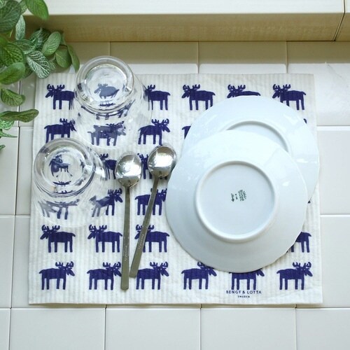 水切りマット e.スポンジワイプ ネイビー