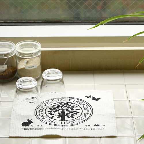 水切りマット e.スポンジワイプ ブラックホワイト