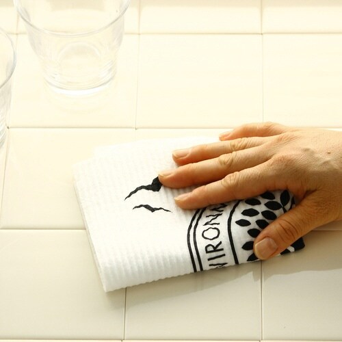 水切りマット e.スポンジワイプ ブラックホワイト