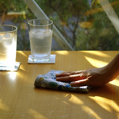 水切りマット e.スポンジワイプ ブルーグレー