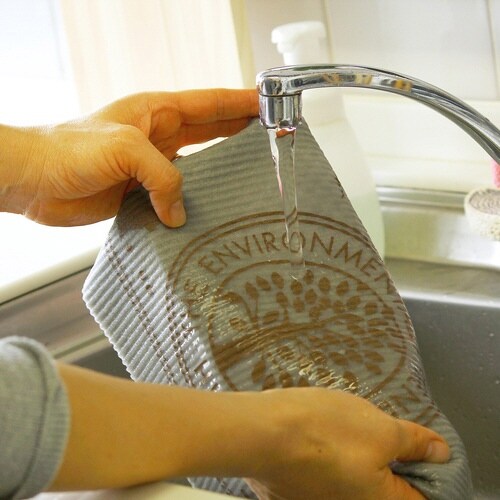 水切りマット e.スポンジワイプ ブラウングレー