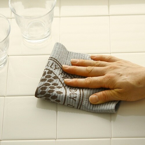 水切りマット e.スポンジワイプ ブラウングレー