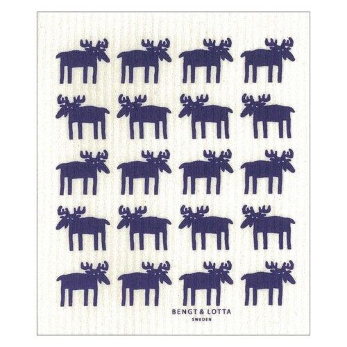 水切りマット ふきん スポンジワイプ ネイビー