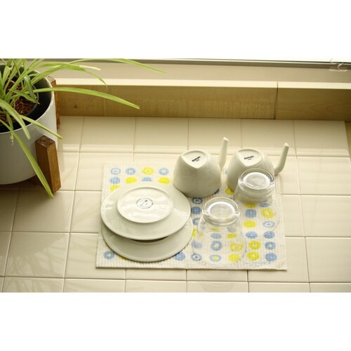 水切りマット e.スポンジワイプ イエロー