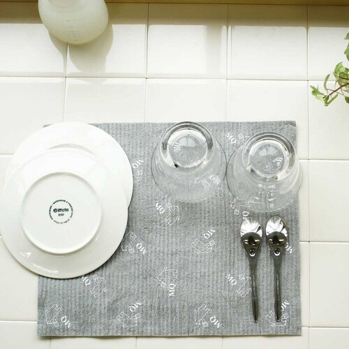 水切りマット MQ スポンジワイプ 白クマ グレー