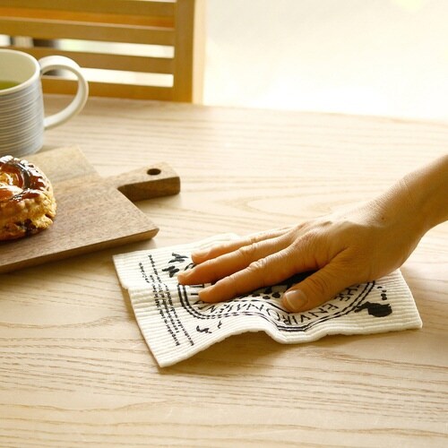 ふきん e.スポンジワイプ M ブラックホワイト