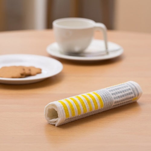 水切りマット ふきん スポンジワイプ ストライプ