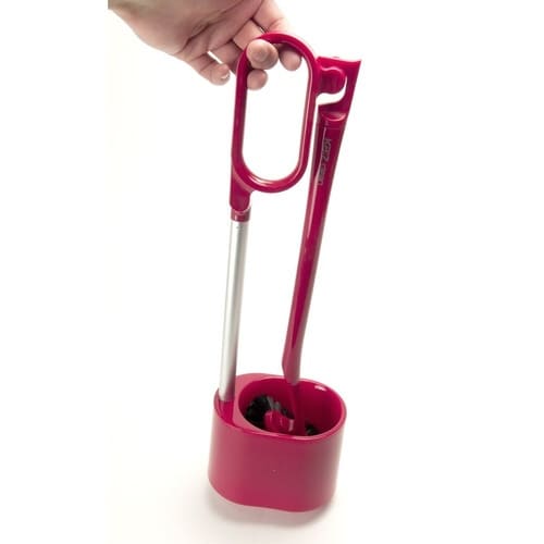 トイレブラシ ケース付き kaz レッド