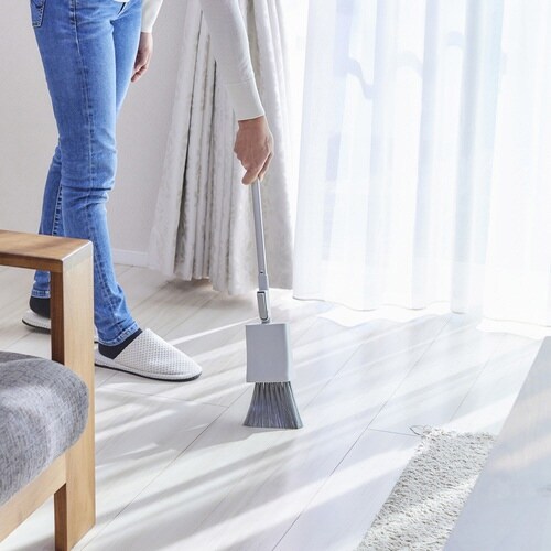 ほうき 全長67cm 立つホウキ ホワイト