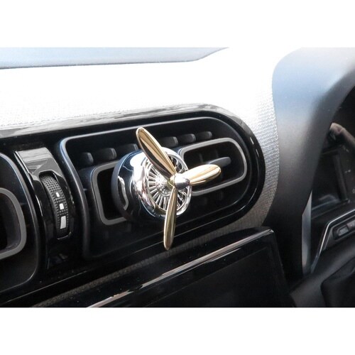 カーフレグランス プロペラ型 芳香剤 シルバー