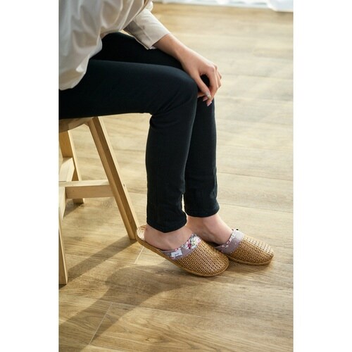 スリッパ ロータス グレー