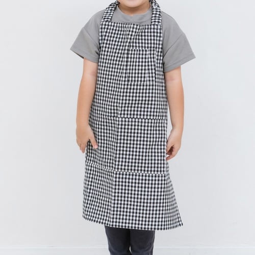 エプロン レオン ベーシック キッズ ブラック