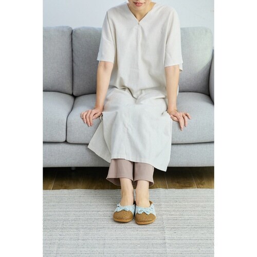 スリッパ リッセ ルームシューズ グリーン