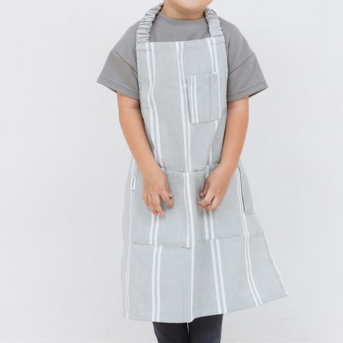 エプロン レオン ベーシック キッズ グレー