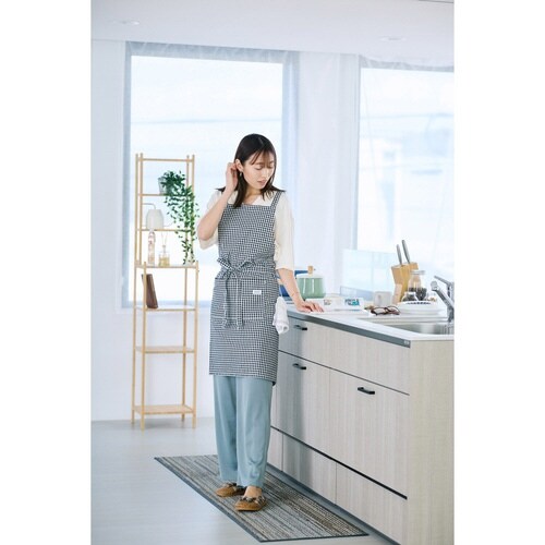 エプロン vieressa チェックブラック