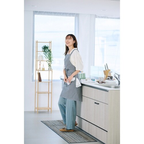 エプロン vieressa チェックブラック