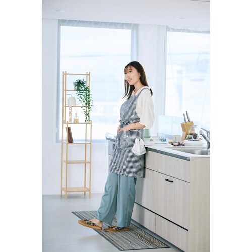 エプロン vieressa チェックブラック