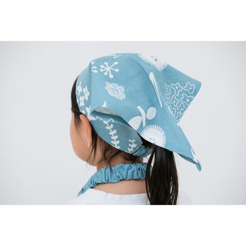 エプロン レオン ベーシック キッズ ブルー