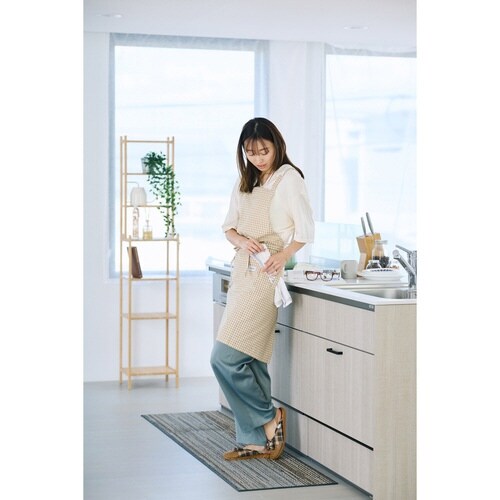 エプロン vieressa チェックベージュ