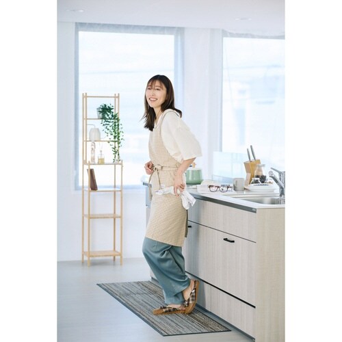 エプロン vieressa チェックベージュ