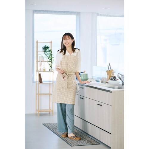 エプロン vieressa チェックベージュ