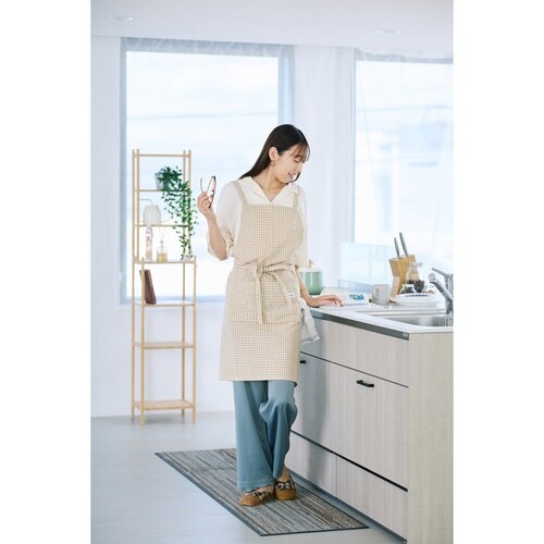 エプロン vieressa チェックベージュ