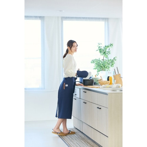 エプロン ルピナス ギャルソンエプロン ネイビー