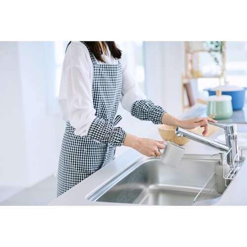 袖カバー vieressa チェックブラック