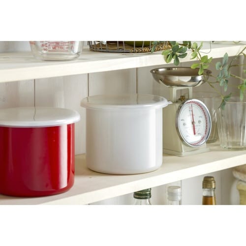 保存容器 ホーローフードストッカー 丸型 14cm