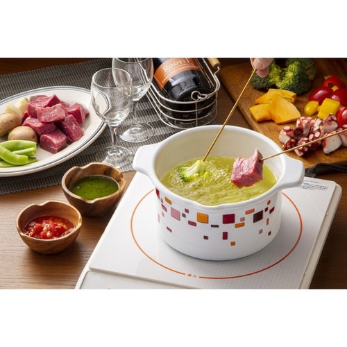 天ぷら鍋 16cm IH対応 蓋付き ホーロー製