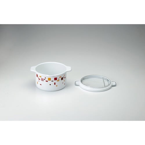 天ぷら鍋 16cm IH対応 蓋付き ホーロー製