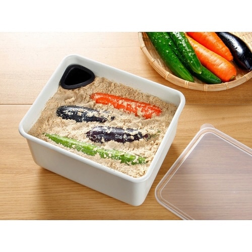 漬物容器 ホーロー製 鉄製水取り付き