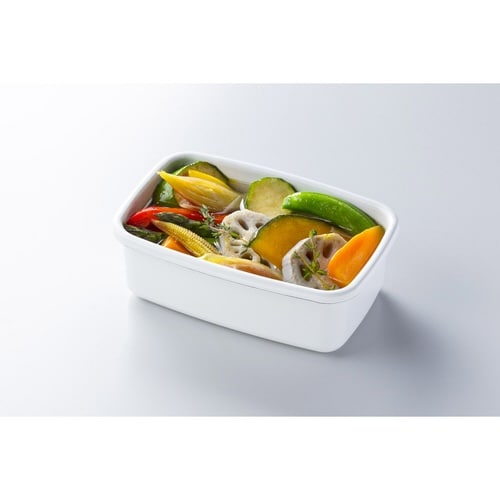 保存容器 800ml ホーロー ホワイト