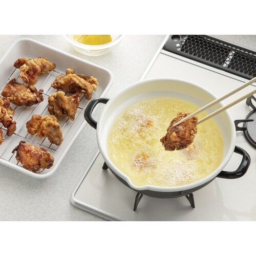 天ぷら鍋 24cm IH対応 ホーロー製