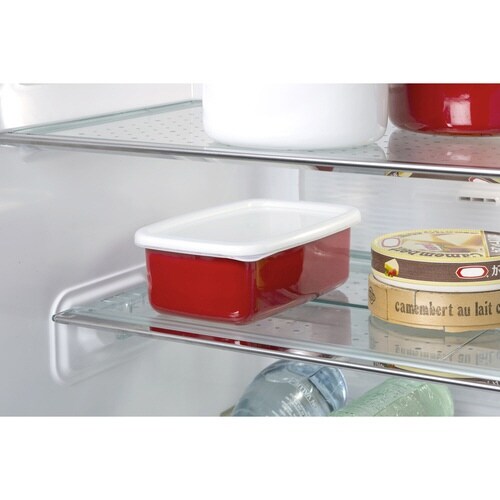 保存容器 800ml ホーロー レッド