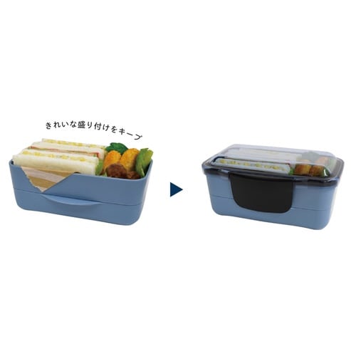 弁当箱 2段 850ml EDGE ブルー