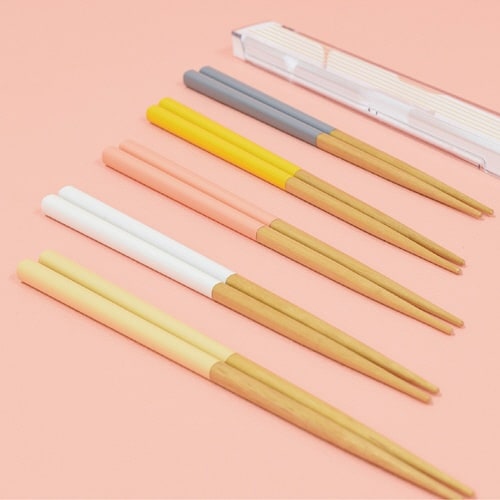 箸箱セット キャルブレ箸&ケース イエロー