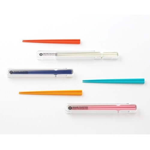 箸 18.0cm OC 塗箸&ケース レッド