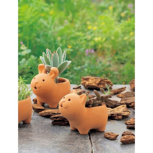 プランター アニマルテラコッタポット ネコ 2号