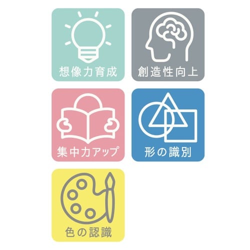 知育玩具 イクモク木製知育パズル 四角形 6歳