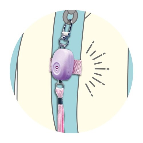 防犯ブザー ミニかる 非常用ブザー パープル