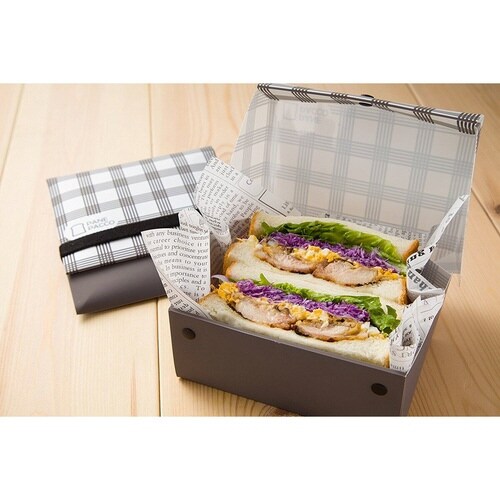 サンドイッチケース 折りたたみ チェック・ネロ