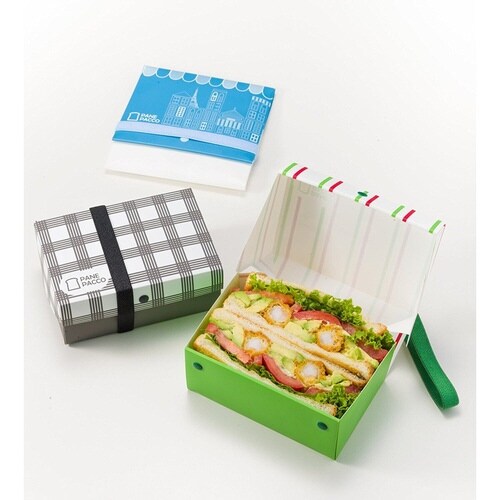 サンドイッチケース 折りたたみ チェック・ネロ