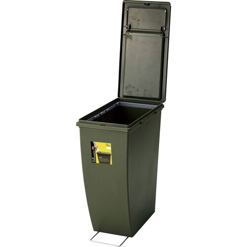 ゴミ箱 20L スリムコンテナ プッシュ グリーン