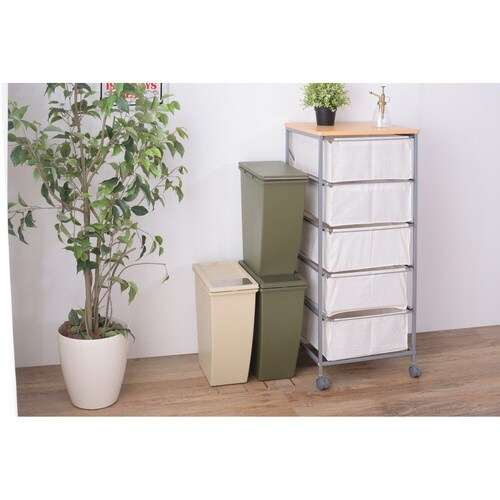 ゴミ箱 20L スリムコンテナ グリーン