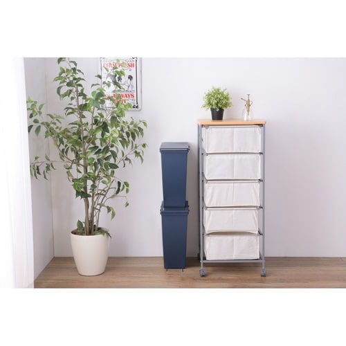 ゴミ箱 20L スリムコンテナ プッシュ ネイビー