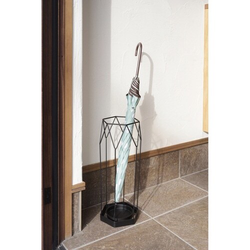 傘立て 屋内 スチール スリム ブラック