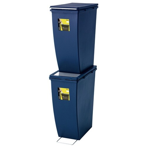 ゴミ箱 20L スリムコンテナ ネイビー