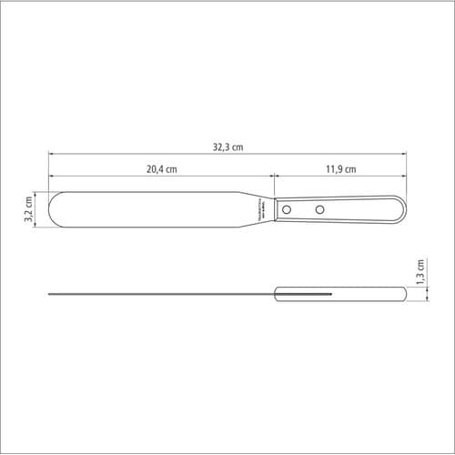 パレットナイフ 8インチ ポリウッド レッド